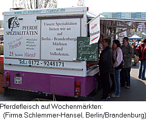 Pferdefleisch auf Wochenmrkten: Firma Schlemmer-Hansel, Berlin/Brandenburg